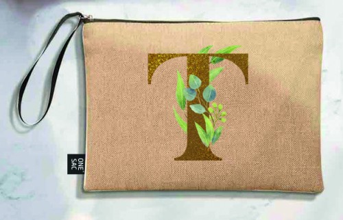 Tote bag lettre t - cadeaux de mariage